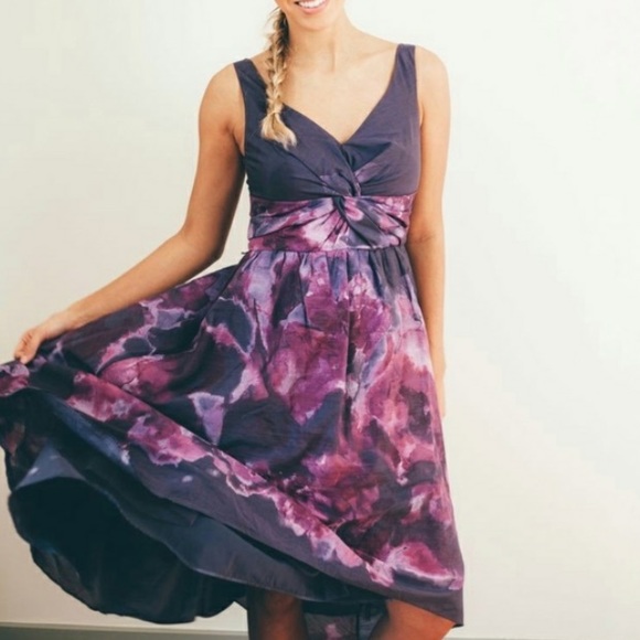 Neiman Marcus Lela Rose For Target Purple Floral Watercolor - Picture 2 of 7